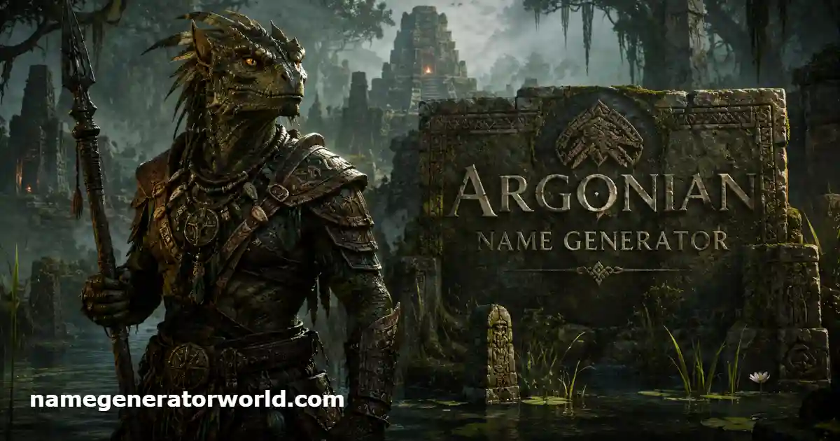 Argonian Name Generator – Create Lore-Accurate Reptilian Characters for Skyrim and ESO