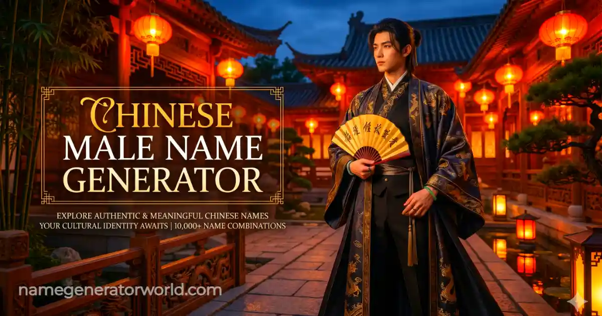 Chinese Name Generator Male – Authentic Mandarin Names and Meanings