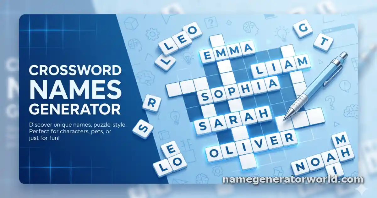 Crossword Names Generator – Create Setter Pseudonyms and Puzzle Titles