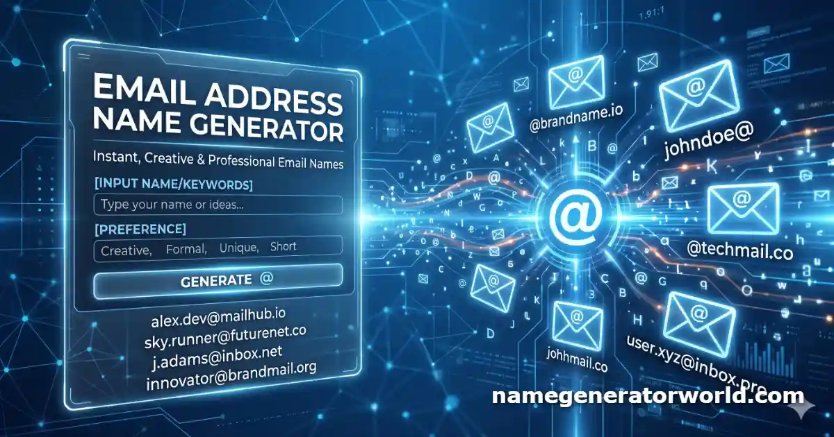 Email Address Name Generator – Create Professional and Creative Emails
