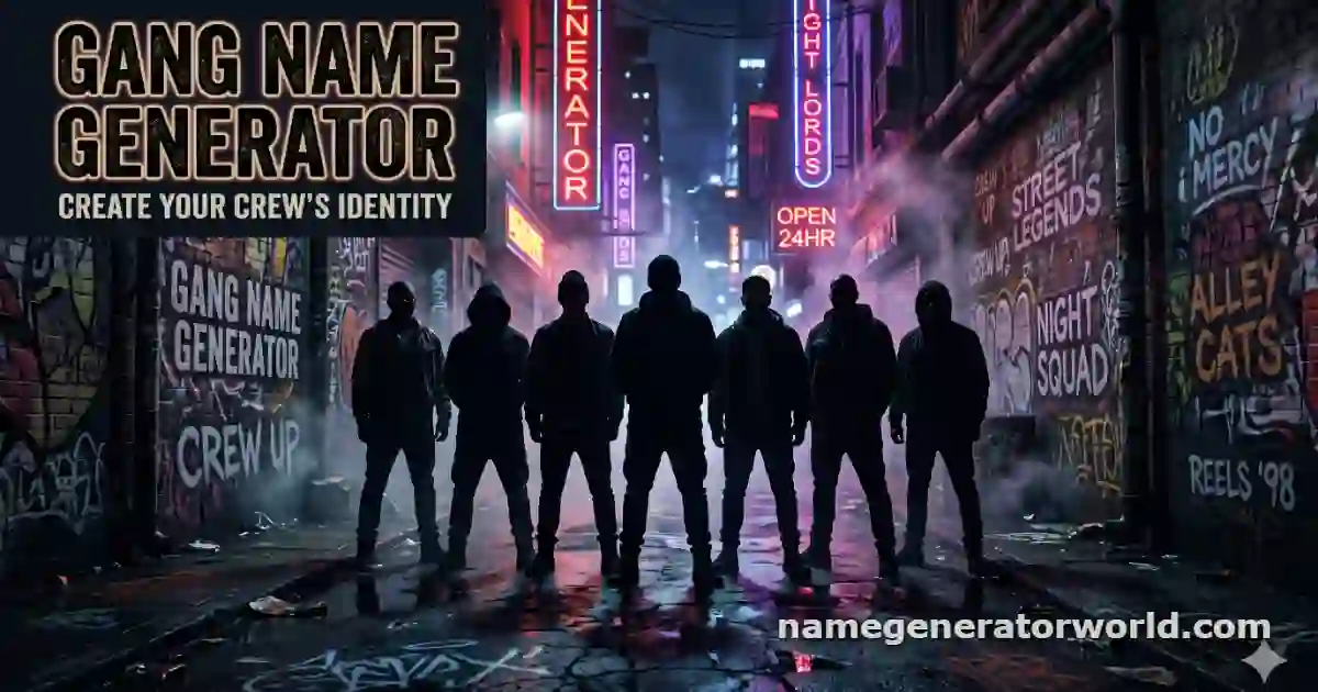 Gang Name Generator – Create Mafia, Cartel, and Biker Club Names