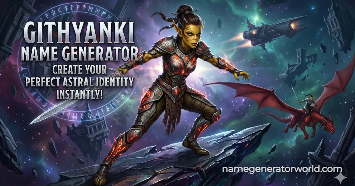 Githyanki Name Generator – Create Lore-Accurate Characters for D&D and Baldur's Gate 3