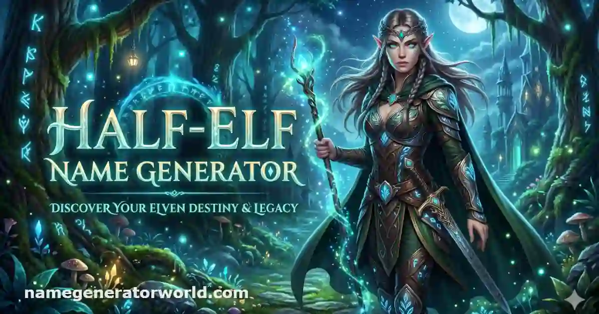 Half Elf Name Generator – Create Lore-Accurate Characters for D&D and RPGs