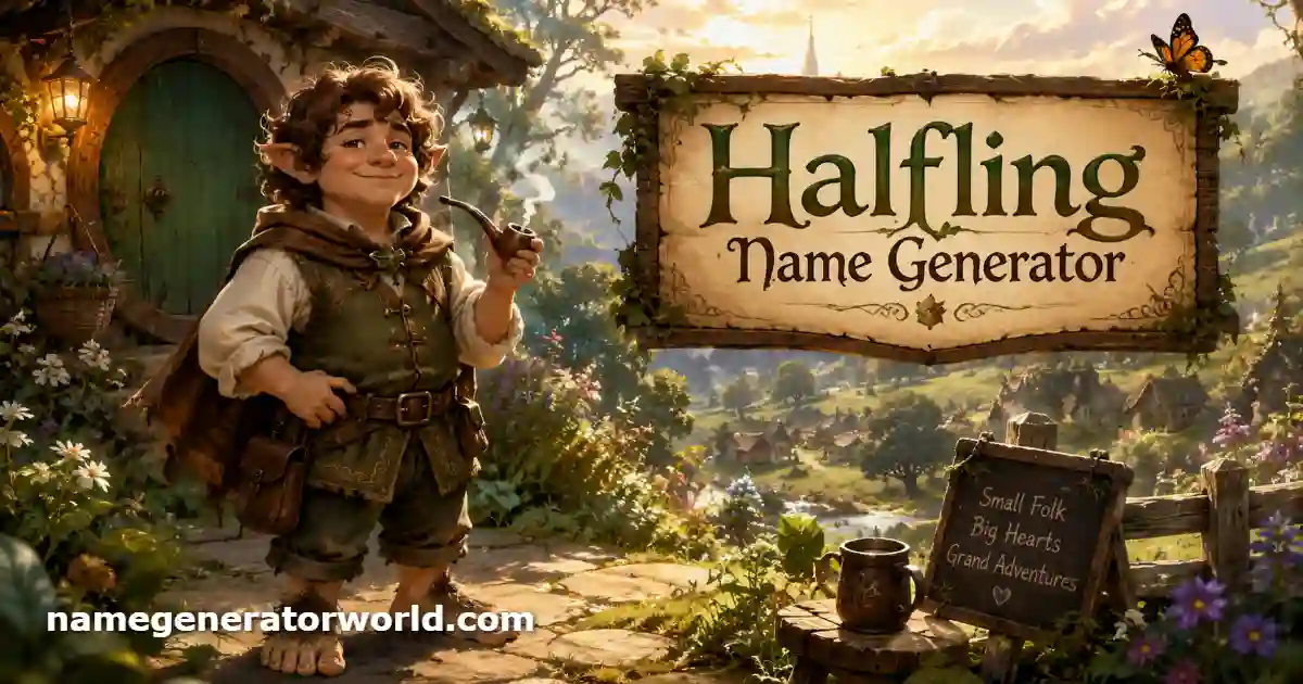 Halfling Name Generator – Create Lore-Accurate D&D and Hobbit Characters