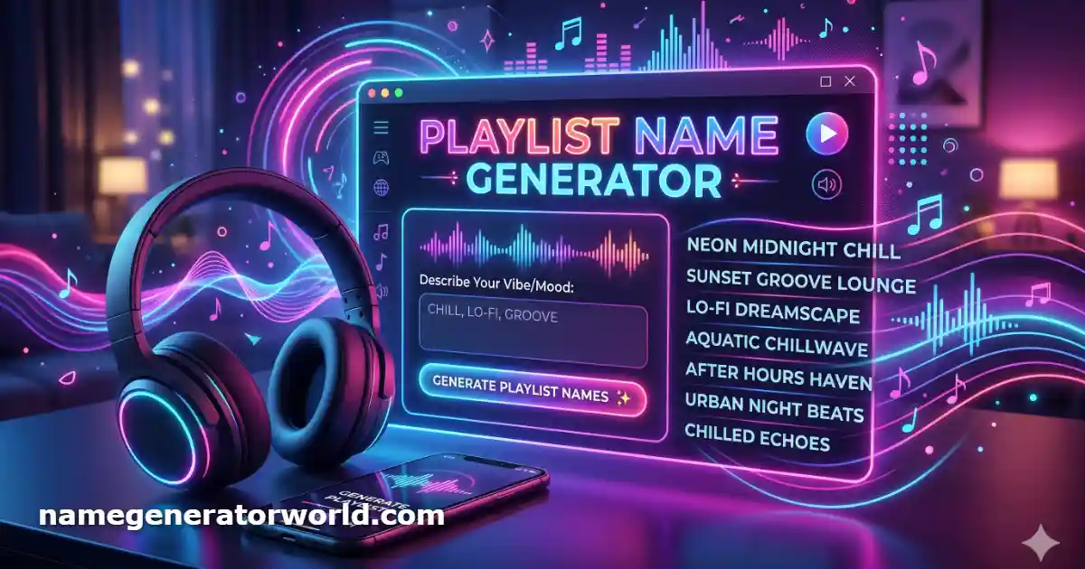 Playlist Name Generator – Create Aesthetic Titles for Spotify and Apple Music