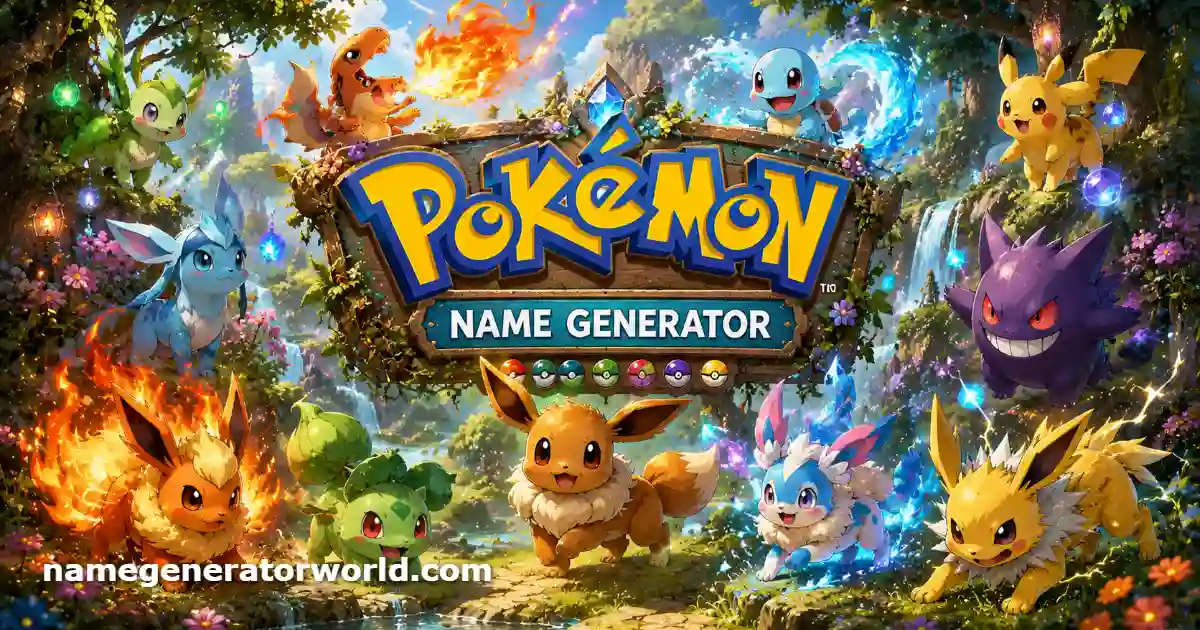 Pokemon Name Generator – Create Fakemon and Pokedex Entries