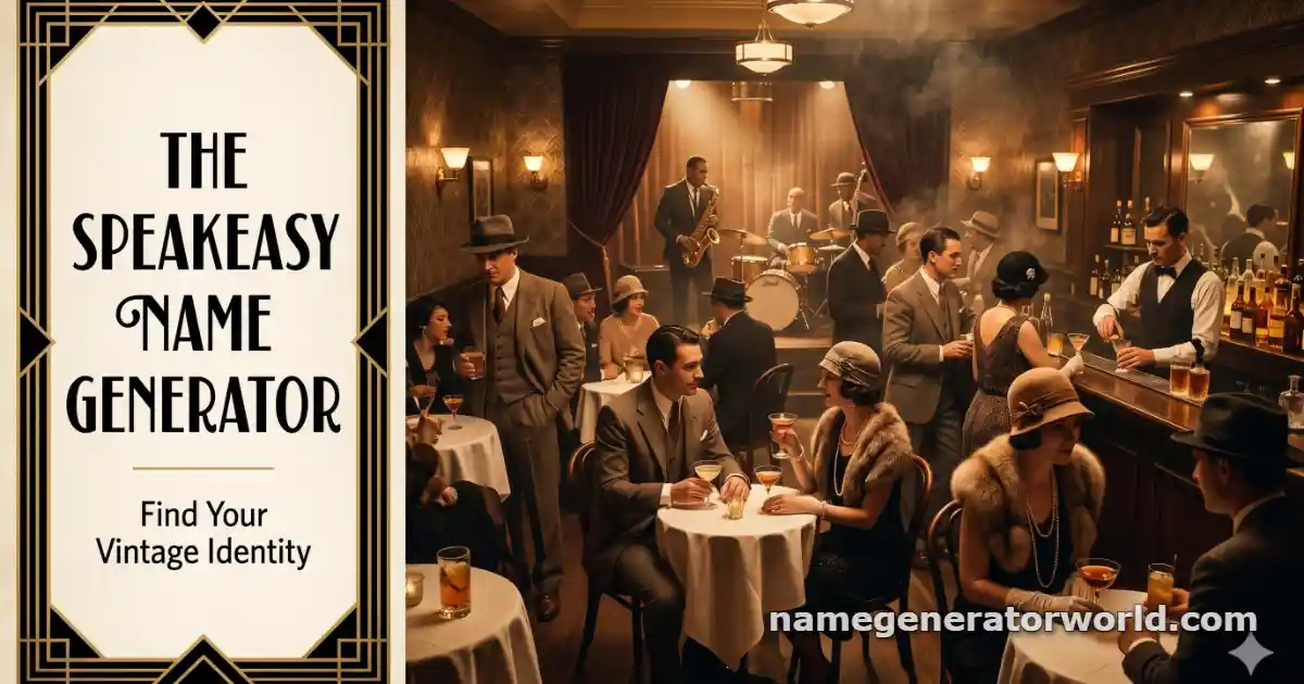 Speakeasy Name Generator – Create Vintage Secret Bar and Cocktail Lounge Names