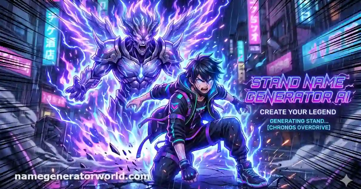 Stand Name Generator AI – Create Authentic JoJo Anime Characters and Abilities