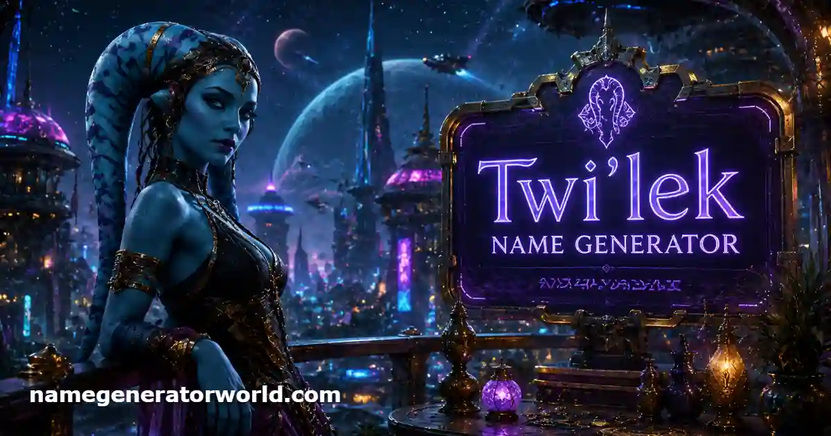 Twilek Name Generator – Authentic Star Wars Alien Names