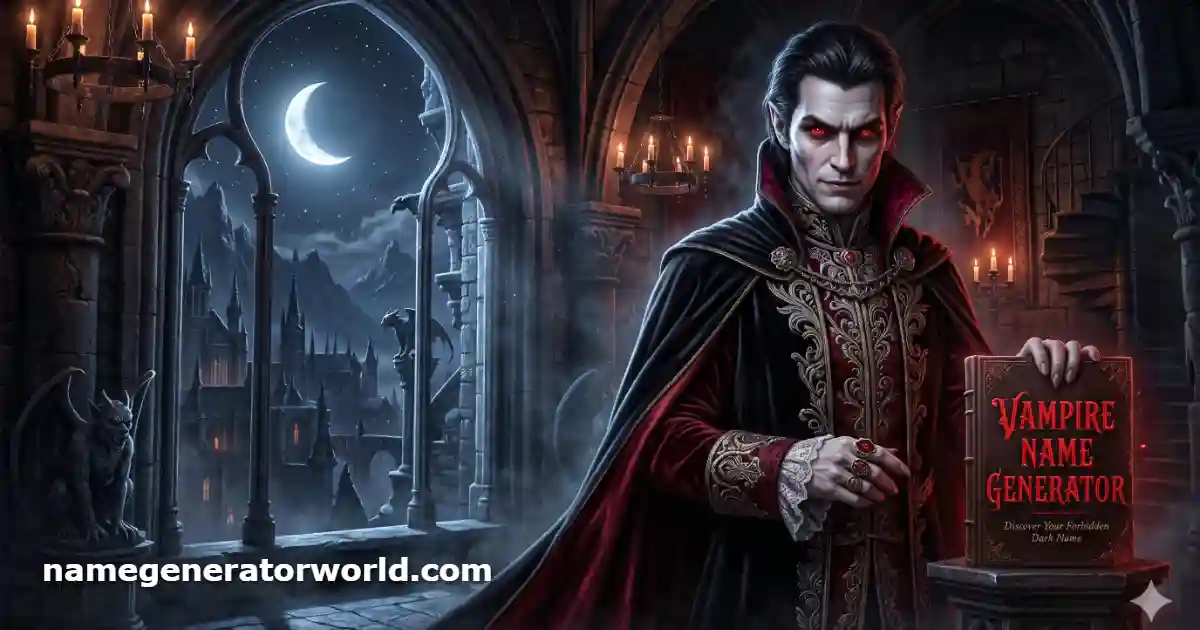 Vampire Name Generator – Create Gothic and Dark Fantasy Characters